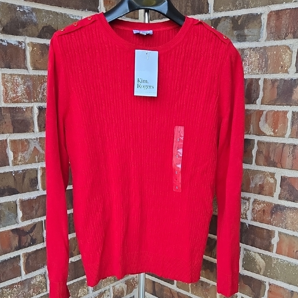 Kim Rogers Vibrant Red Sweatshirt